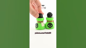 🎃 Halloween Skull Poison Bottle Keycap Clicker Keychain #shorts #3dprinting #clicker #keychain