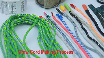 Garments Neck Piping Drawsting Round Cord Making Machine & Process (Textile Machinery)@TextileTV