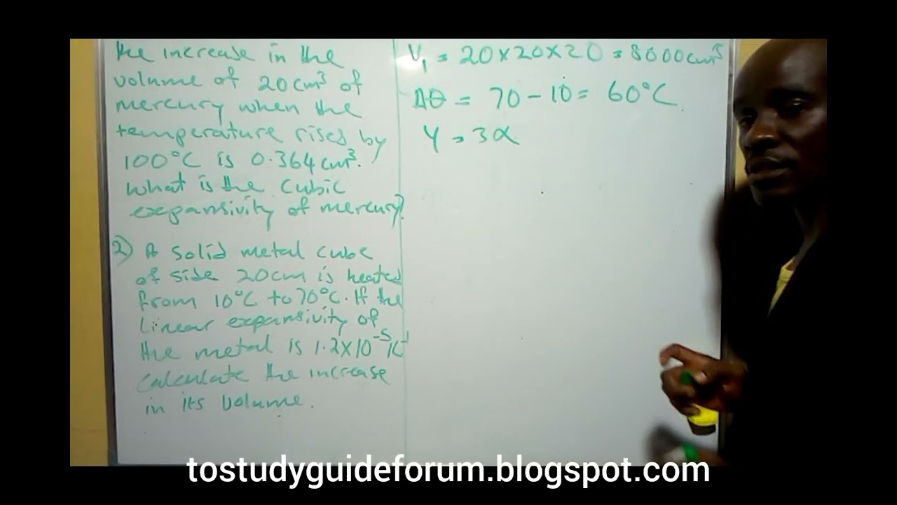 How to calculate the cubic expansivity of a substance
