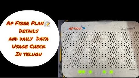 Ap fiber plan details ||Daily data usage check in telugu #apfiber#viral