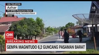 Gempa Magnitudo 6,2 Guncang Sumatera Barat