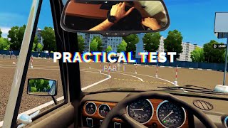 VR Practical Driving Test in City Car Driving Game + Steering Wheel