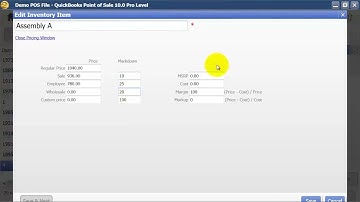QuickBooks Point of Sale - How to Create an Inventory Assembly 2013