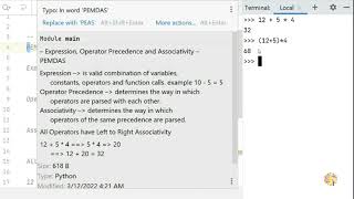 17 Operator Precedence in Python