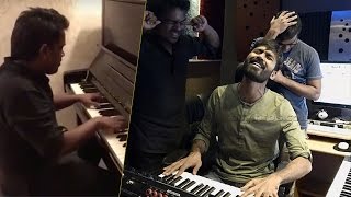 Video thumbnail of "Dhanush Shoots while Yuvan Playing Piano | Yuvan Shankar Raja | Kolly Infos"