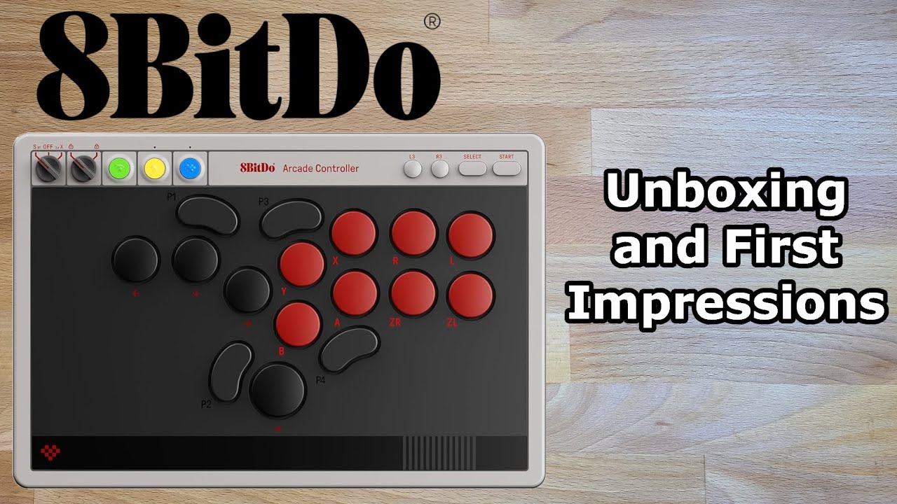 8BitDo — полнокнопочный аркадный контроллер: распаковка и первые впечатления.