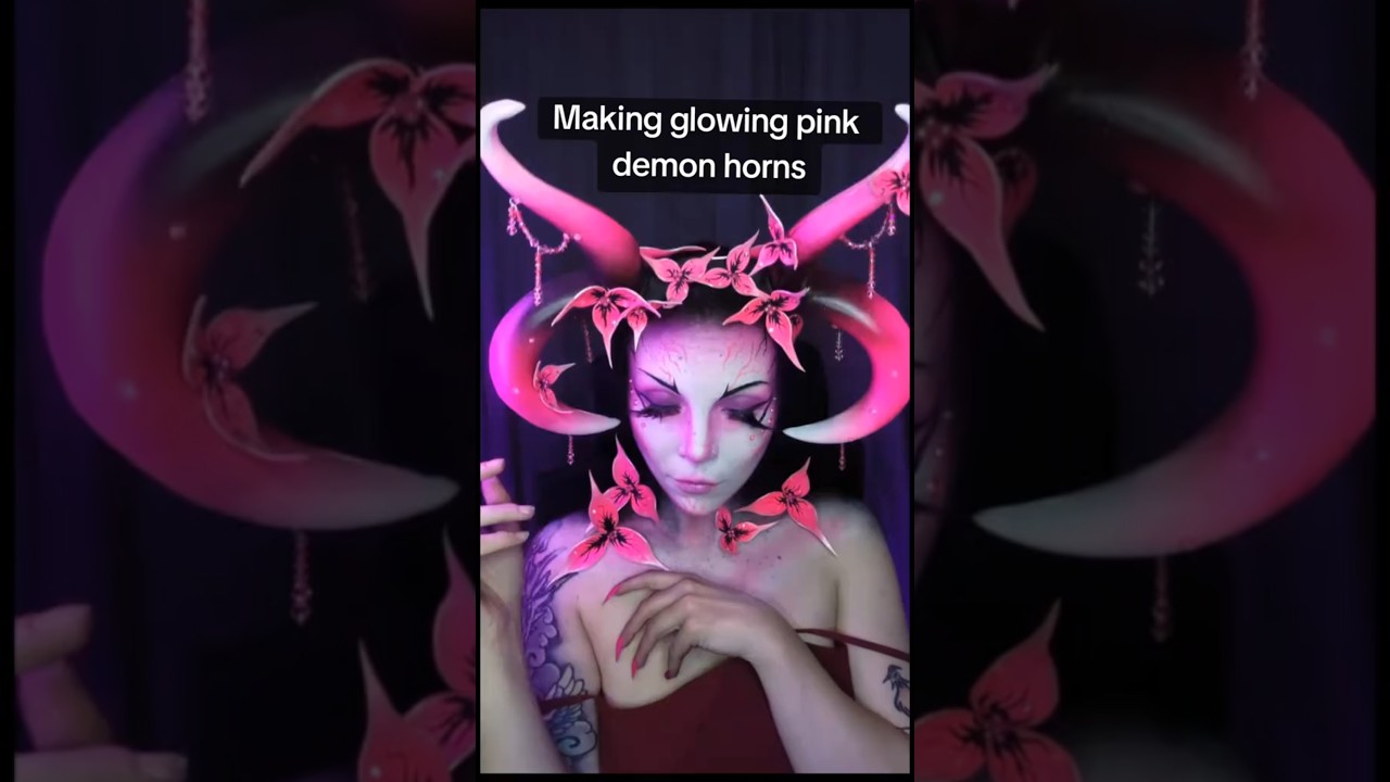 Making glowing pink horns
