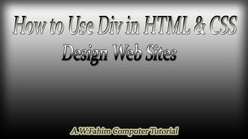 How to use Div Tags and CSS to Create Responsive Website Layouts and Custom CSS Menus