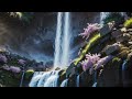 Animated Water fall view with relax music | stress relief music