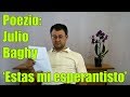 Poezio: Julio Baghy "Estas mi esperantisto"
