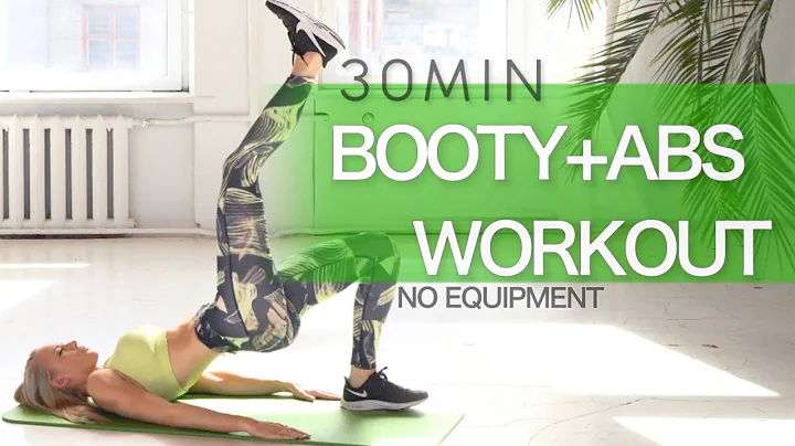 30MIN BOOTY + ABS WORKOUT (No Equipment) | Paula F...