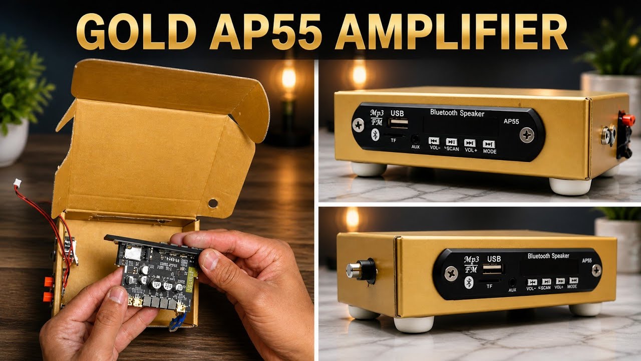 Gold ap55 bluetooth plate से बनाए मिनी Amplifier |how to make amplifier
