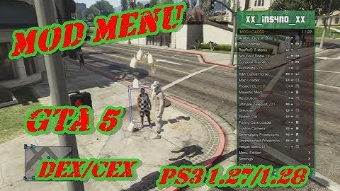 MOD MENU GTA 5 PS3 1.27/1.28 DEX/CEX BLES/BLUS +DOWNLOAD
