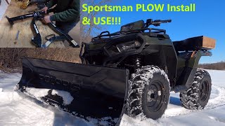 2021 Polaris Sportsman Plow Assembly, Install & Use