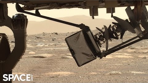 Perseverance watches Ingenuity helicopter begin to unfold on Mars