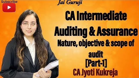Nature,objective and scope of audit-CA Intermediate-Auditing and Assurance