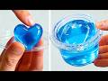 把蓝色爱心玩具变成史莱姆 | 史莱姆改造#史莱姆#asmr#解压#起泡胶玩泥