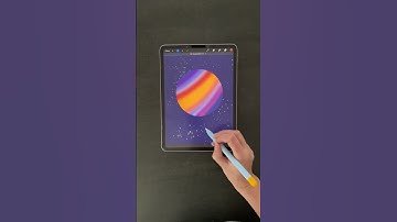 Easy fantasy planet drawing #art #digitalart #procreate #tutorial #drawing #artist #shorts #ipad