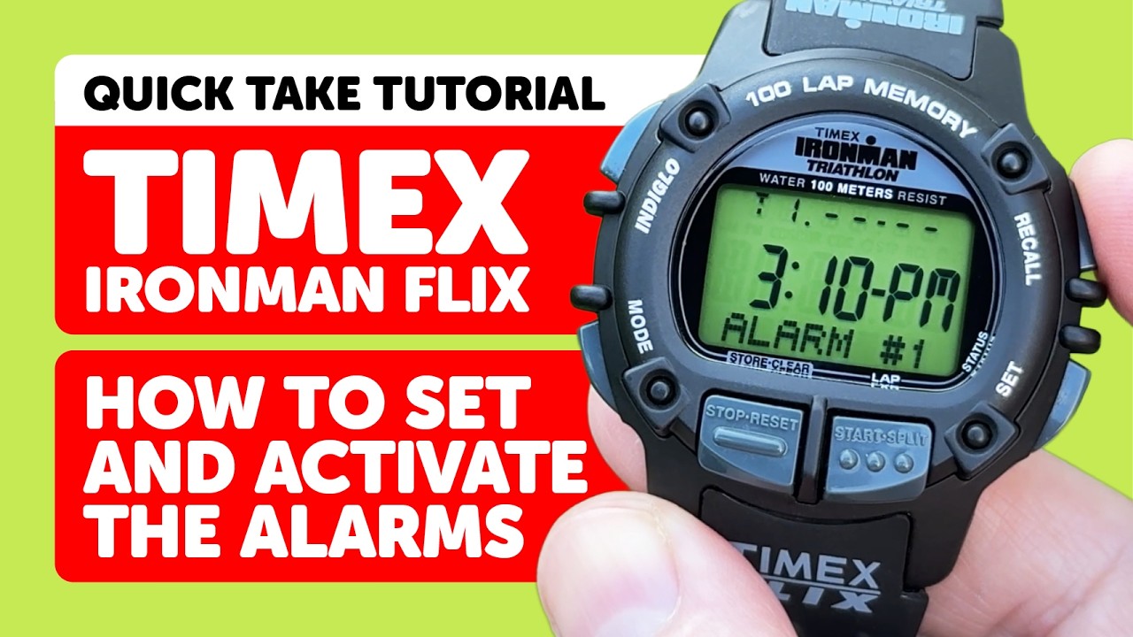 Timex IRONMAN FLIX - How To SET the ALARM