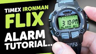 Timex IRONMAN FLIX - How To SET the ALARM
