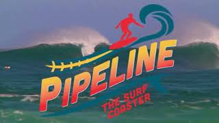 Surf Coaster Pipeline Front Row on-ride POV Sea World Orlando Roller Coaster 4K Video