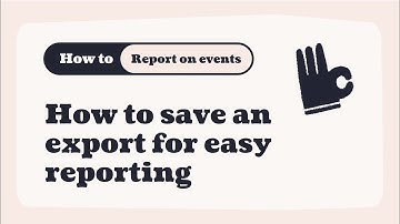 How to save an export for easy event reporting in Ticket Tailor