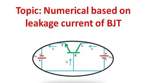 Numerical based on leakage current of BJT