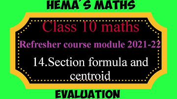 10th maths refresher course  2021 22 chapter 14 evaluation
