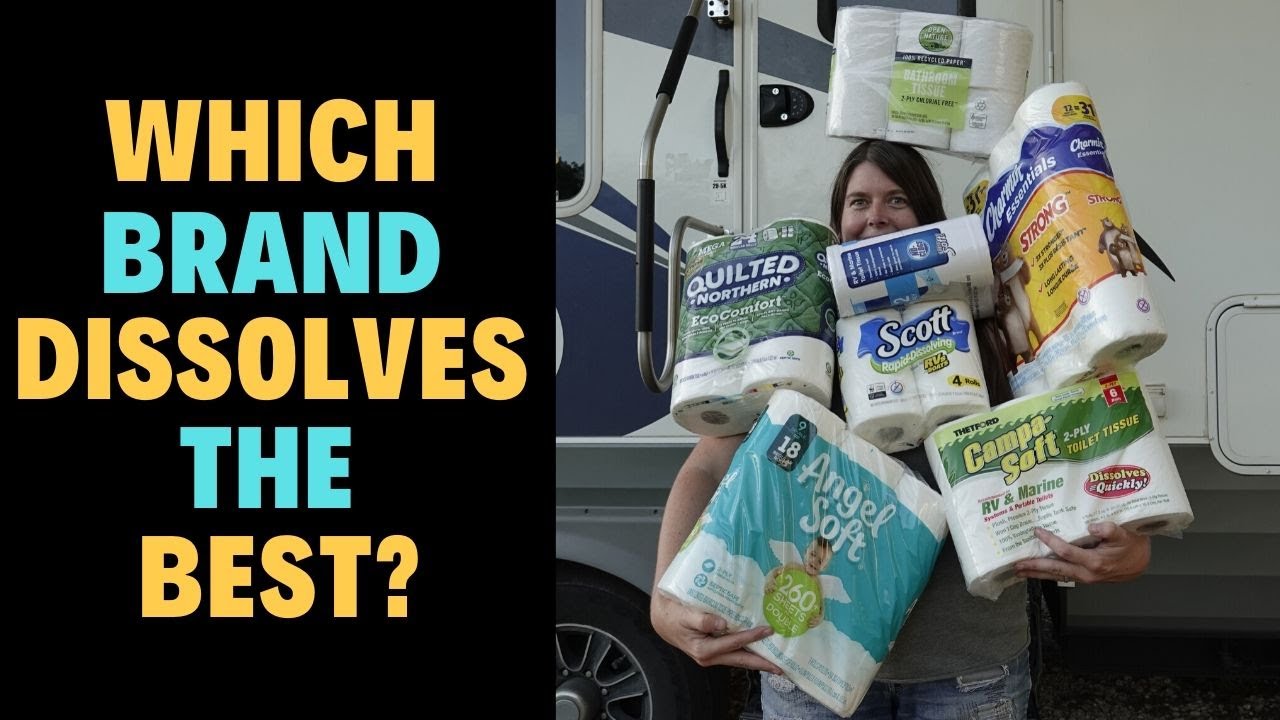 RV SEPTIC SAFE VS REGULAR TOILET PAPER TEST - YouTube