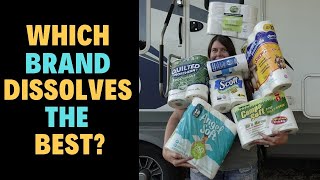 RV SEPTIC SAFE VS REGULAR TOILET PAPER TEST