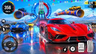Crazy GT Stunt Car Racing 3D - Impossible Car Lightning McQueen Mega Ramp - GamePlay | ACRGP screenshot 3