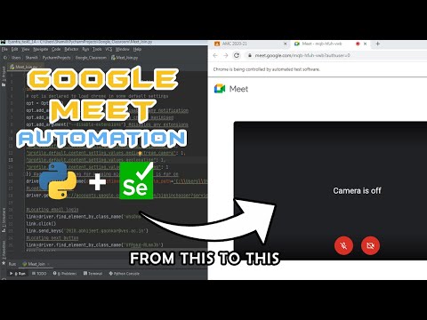 Video Automating Google Meet | Python & Selenium - youtube