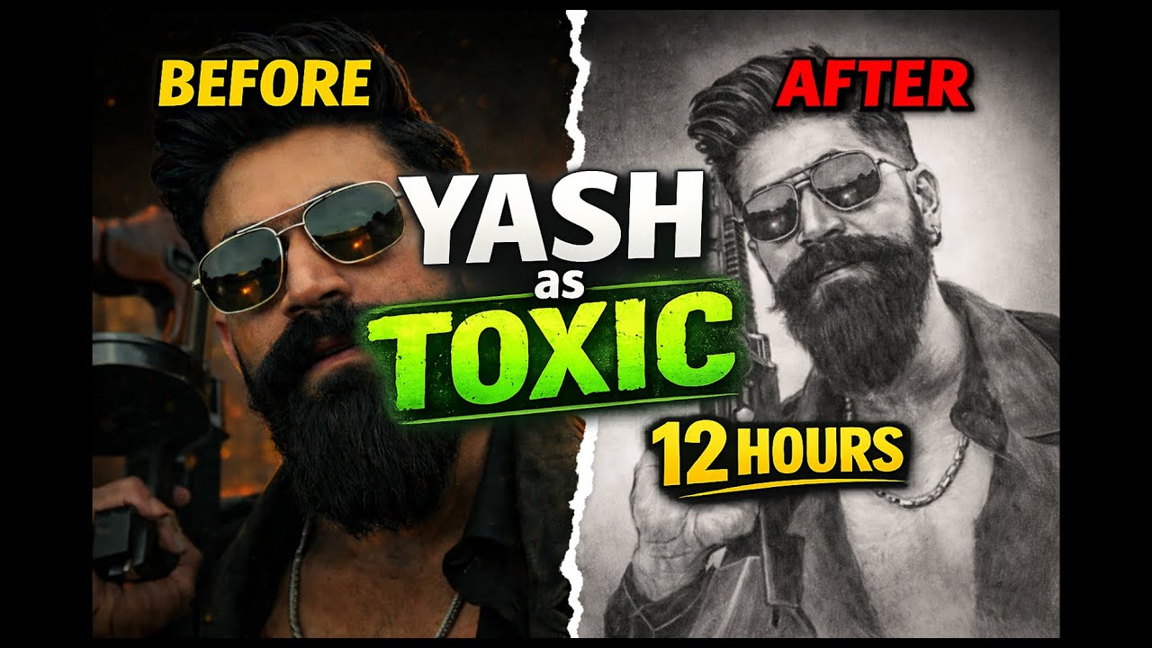 how i drew yash from toxic | pencil sketch | graphite | timelapse
