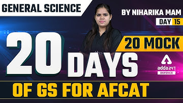 AFCAT 1 2022 | AFCAT General Science | 20 days 20 mock of GS for AFCAT #15