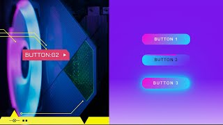 Create Neon light and transparent button with hover effects  | only using HTML & CSS.