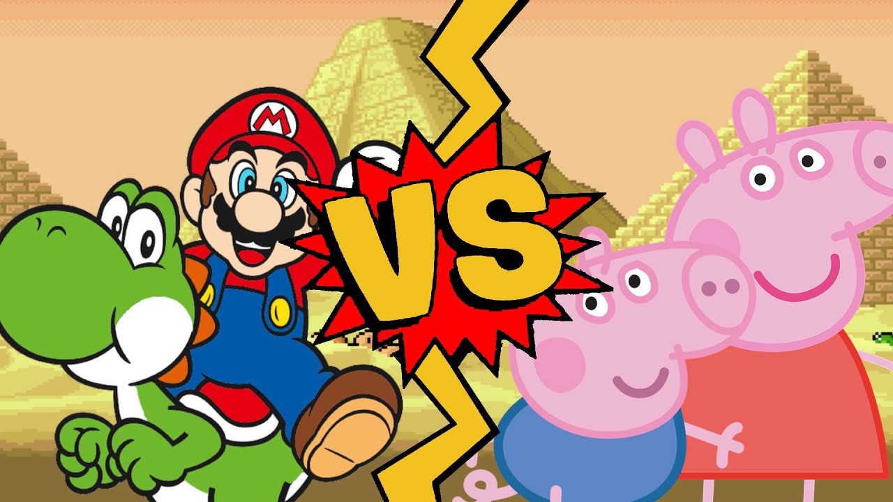 M.U.G.E.N Battles Mario/Yoshi vs Peppa Pig Super Mario