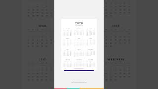 Minimal Printable 2026 Calendar Free Yearly Calendar Template