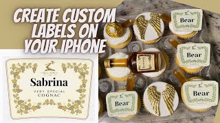 Edible Images on your Iphone | Hennessy Label Cupcake Toppers | Canva for Edible Images