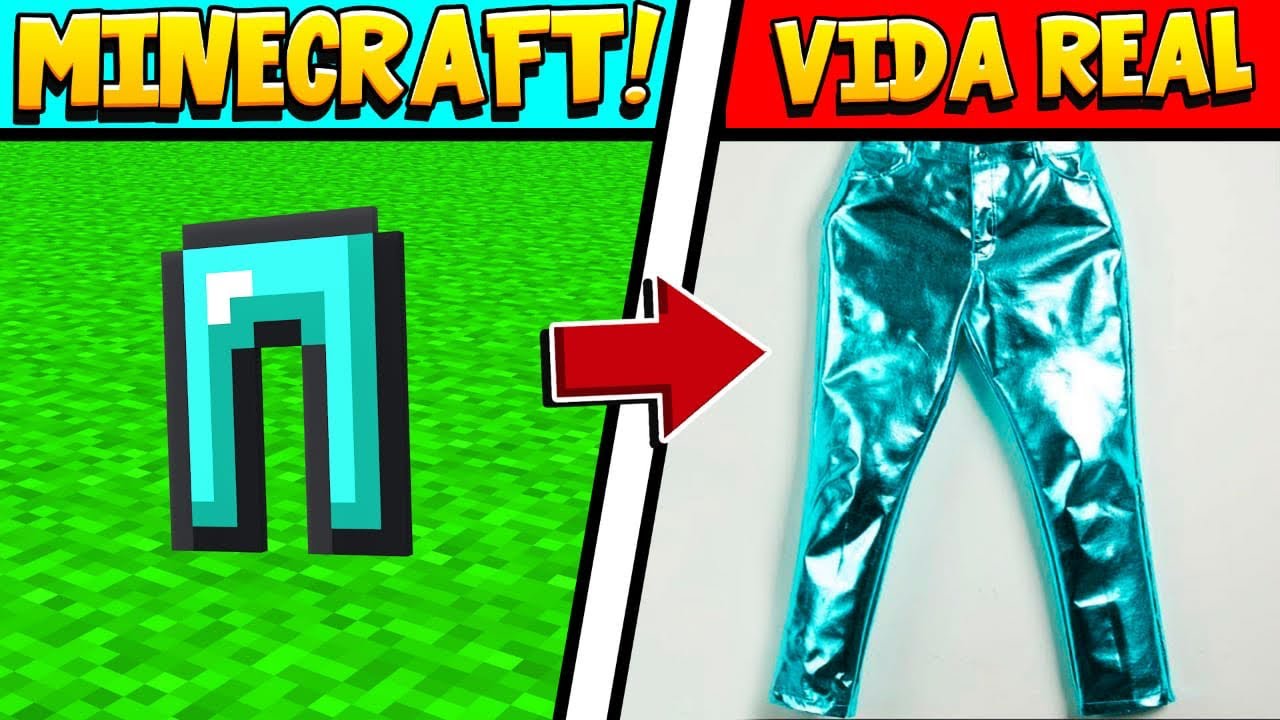 CALÇA DE DIAMANTE NA VIDA REAL! ( MINECRAFT NA VIDA REAL ) 