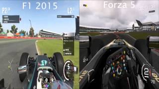 F1 2015 PS4 vs Forza 5 Xbox One F1 Cars - Silverstone