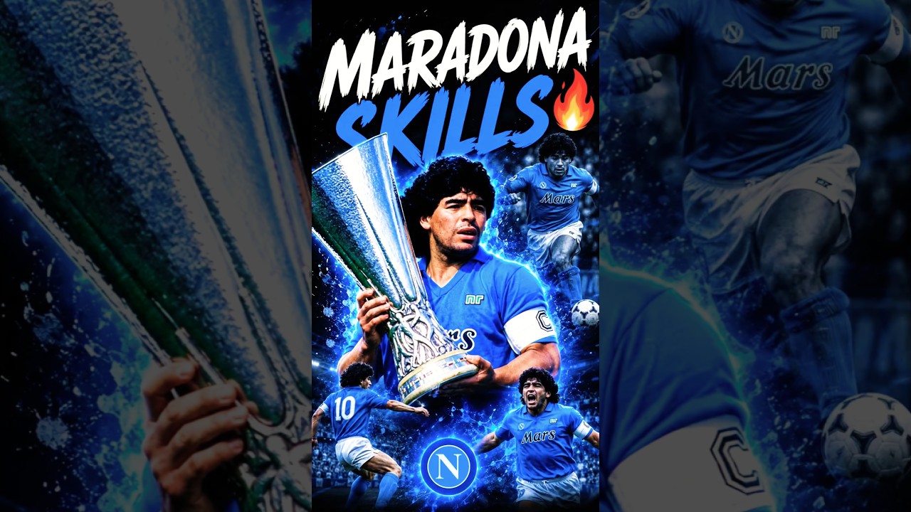 Diego Maradona Legendary Skills #footballshorts #football #skills #maradona #diegomaradona