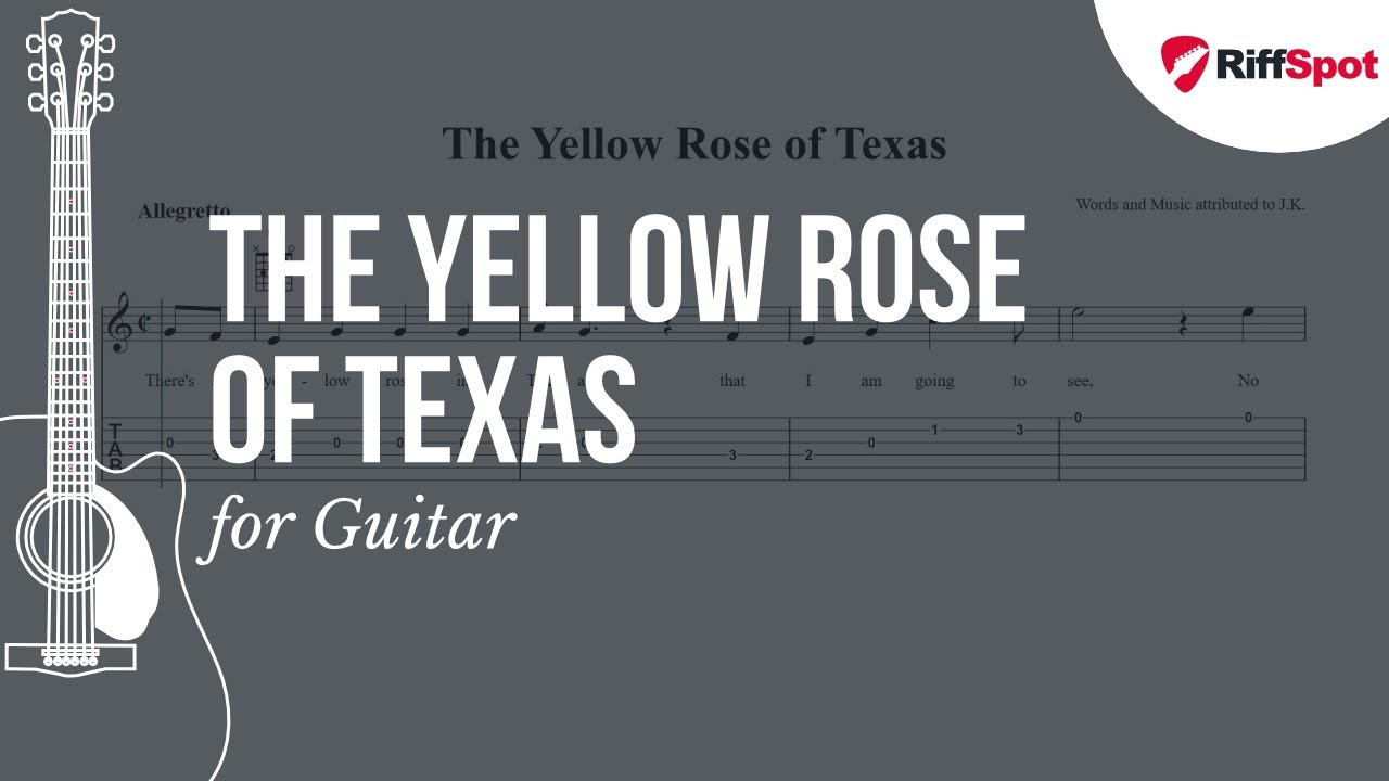 The Yellow Rose of Texas Guitar Tab YouTube