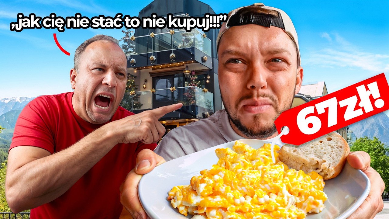 ODKLEJONE ZAKOPANE: jajecznica 70zł, sok 50zł, kawa 40zł. Właściciel mówi : 