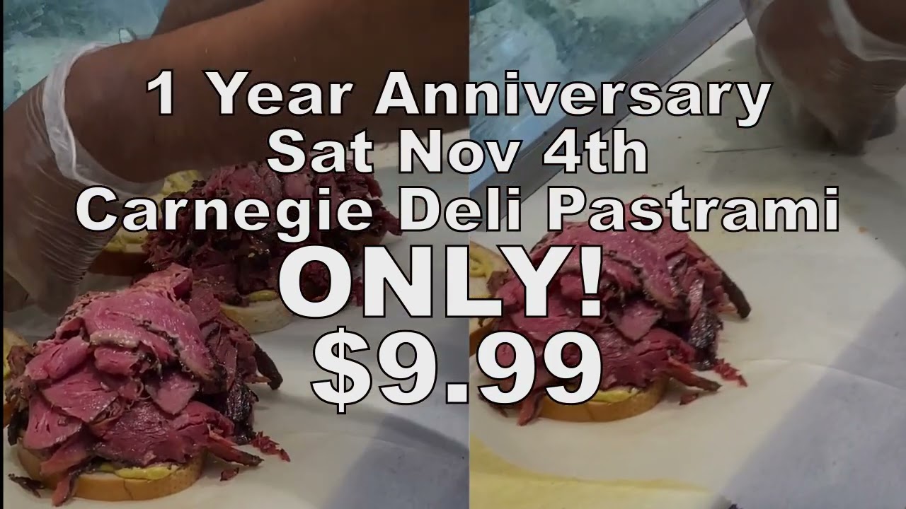 Anniversary Special Carnegie Deli Pastrami .99 Broad Nosh Bagel Deli Catering NYC