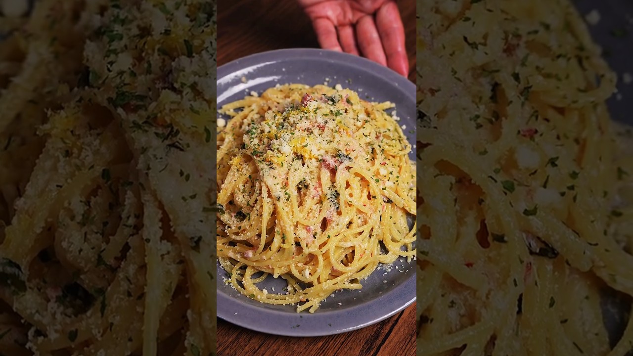夏に食べるのに最高なレモンパスタ Lemon pasta is perfect for eating in the summer.