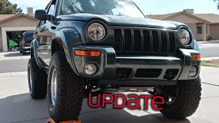 Lifted jeep liberty on 33s suspension update and reliability