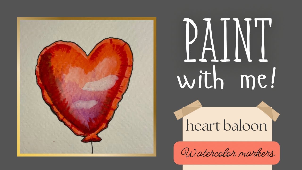 Paint a pink heart Mylar balloon with me! 