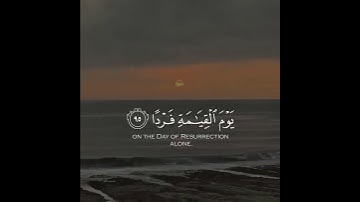 وكلهم آتيه يوم القيامة فردا | تراتيل قران كريم بصوت جميل جدا #ستوريات #قرآن #قران_كريم #انستقرام