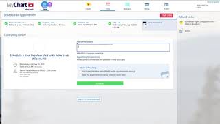 Scheduling a doctor's appointment
