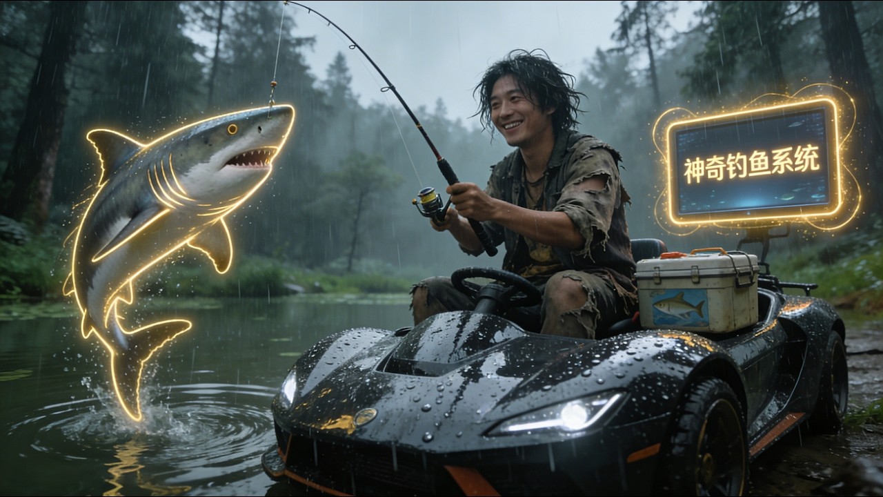 【完結】🔥小小魚竿釣出大鯊魚？窮小子偶得釣魚系統，打臉反派，發大財